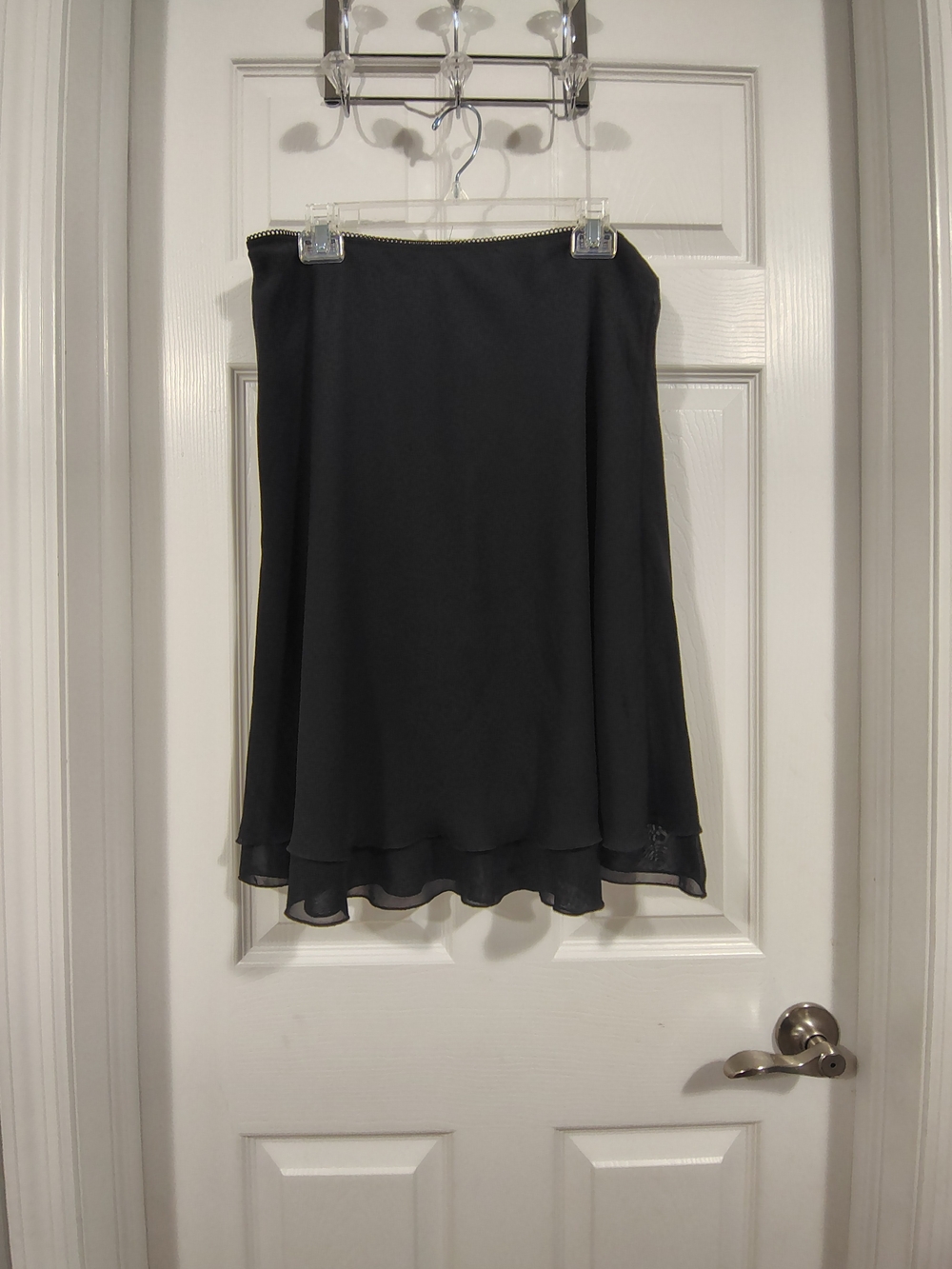 Studio 1940 Black Tiered Skirt, Large Elastic Waist, Whimsy Golf